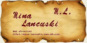 Mina Lančuški vizit kartica